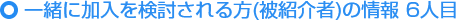 ご紹介いただける方の情報(被紹介者) 6人目